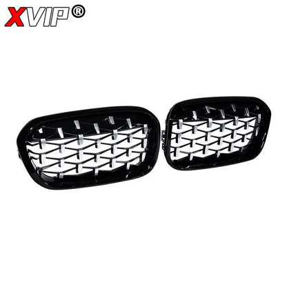 XVIP Front Bumper Kidney Grille Racing Grills For BMW 1 Series F20 F21 2015-2019 Replacement Double Slat Gloss Black Grilles