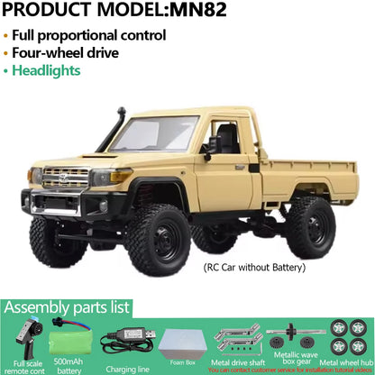MN82S MN82 MN82PRO RC Car 1/12 4WD 2.4G Remote Control Car Climbing Off-road RC Crawler LED Light Truck RC Toys As Kids Gift