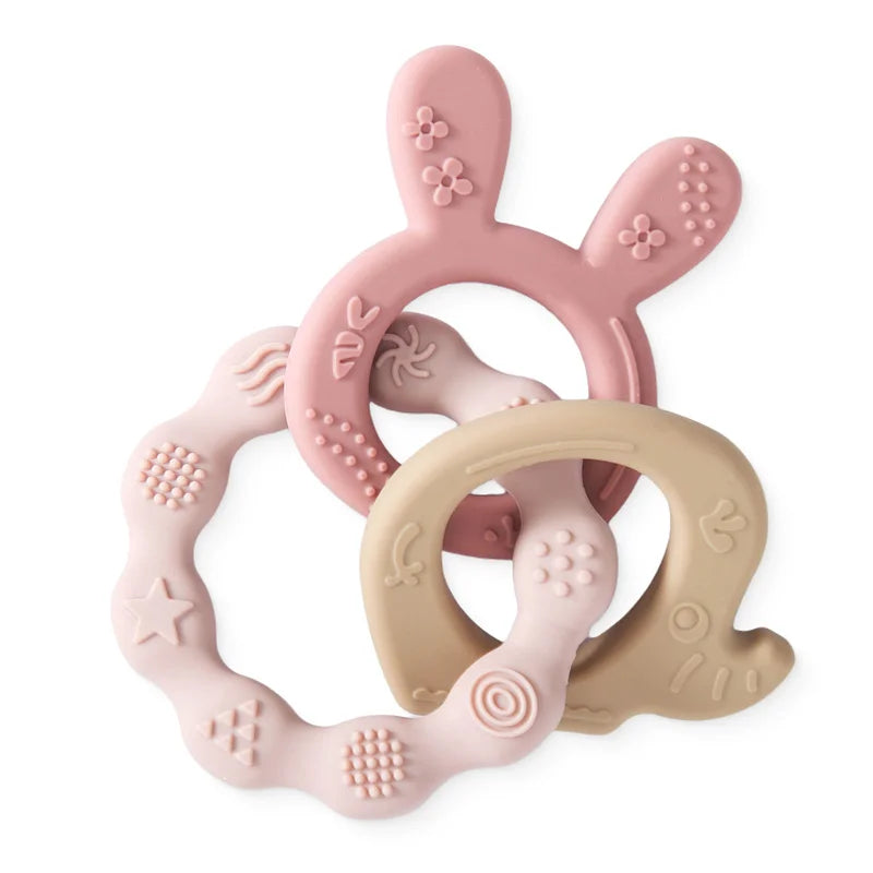BPA Free Baby Silicone Rabbit Bracelet Teether Toys Nursing Teething Toys Food Grade Silicone Newborn Teething Toys Baby Gift