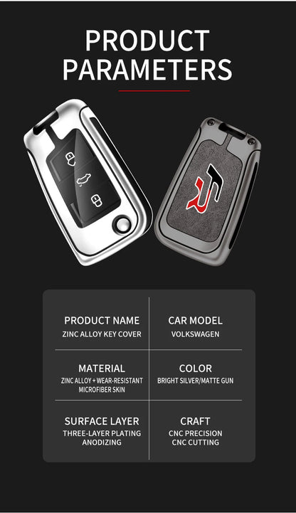 Suitable for Seat Ateca Leon FR 2 Ibiza zinc alloy car key cover high-end genuine leather car key case buckle auto accessories