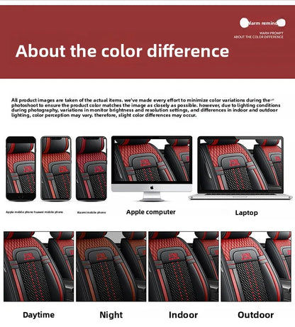 Universal Auto Split Seat Car Full Seat Cover Breathable Ice Silk Nappa Leather Car SUV Cushion Full Seats Cover Protection