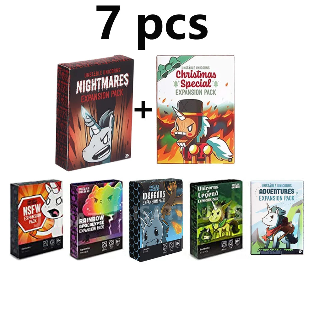 Unstable Games Here to Slay Card Game Unicorns Here to Sleigh Holiday Expansion Pack Family Game Night Strategic role Card Game