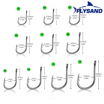 FLYSAND 100pcs/500pcs High Carbon Steel Fishing hooks Mixed Size Barbed jig hook Carp Fishing Jig Head Fly fishing Accessories