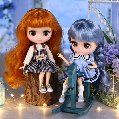ICY DBS Middie Blyth Doll 1/8 Scale BJD Jointed White Skin with Matte Finish and Cute Outfit 20 cm Doll Toy Gift for Girls