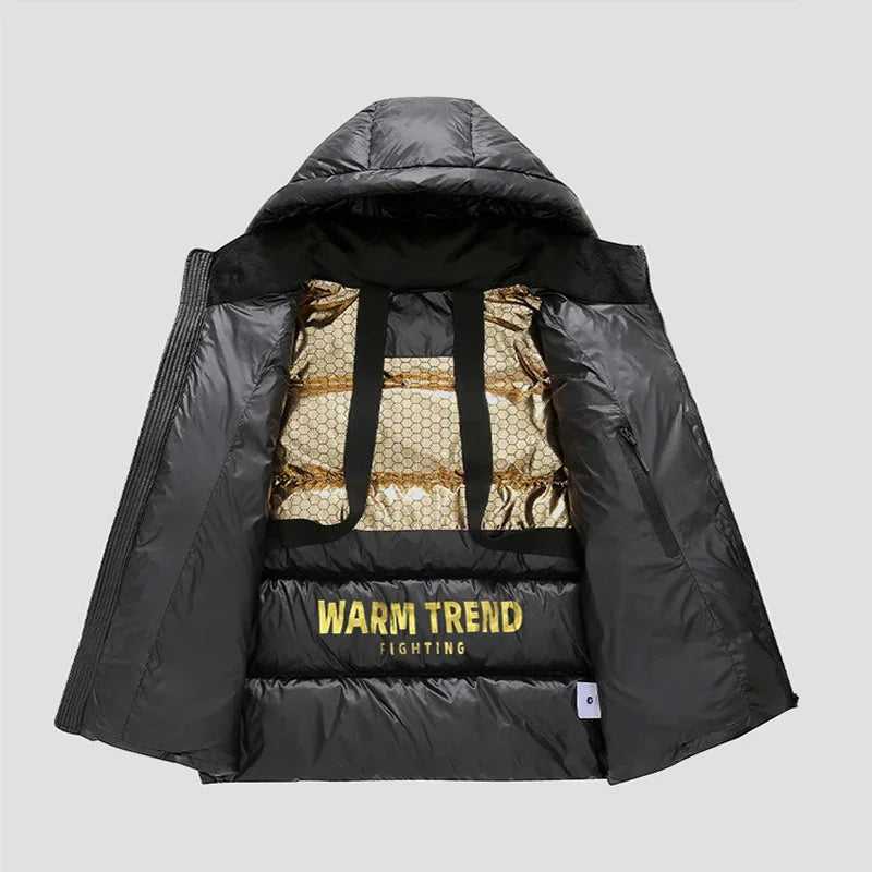 Thick Warm Outerwear Parkas for Men Loose Casual Hooded Puffer Jacket Autumn Winter Versatile High-quality Padded Jacket for Men