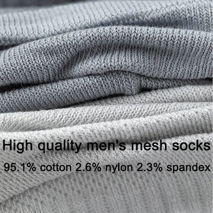 10Pairs Men Combed Cotton Socks Mesh Antibacterial Breathable Fashion Black High Quality Man Sock New For Male Size EU38-45