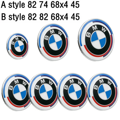 7Pcs Car Hood Front Rear Trunk Emblem For BMW original Logo E36 E46 E53 E39 E90 E60 E93 E87 E34 G20 X3 X5 F30 F20 X6 accessories