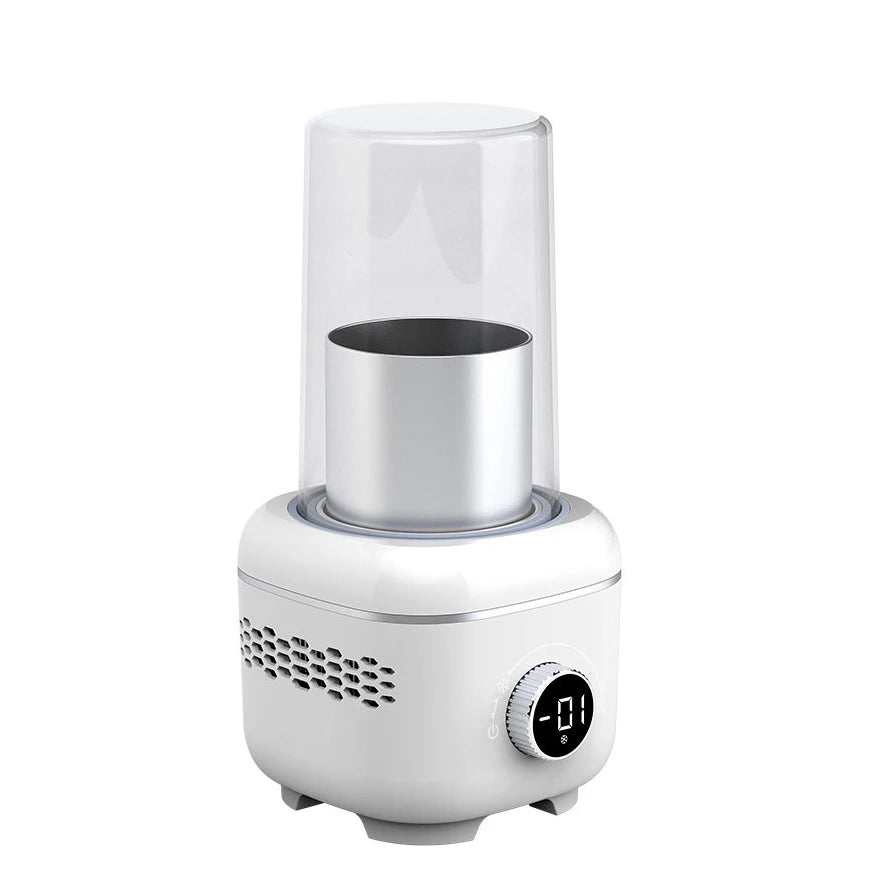 2 in 1 Electric Cooling Heating Cup Beverage Coffee Mug Warmer Cooler Mini Smart Refrigerator for Milk Drinks Thermos Cup 12V