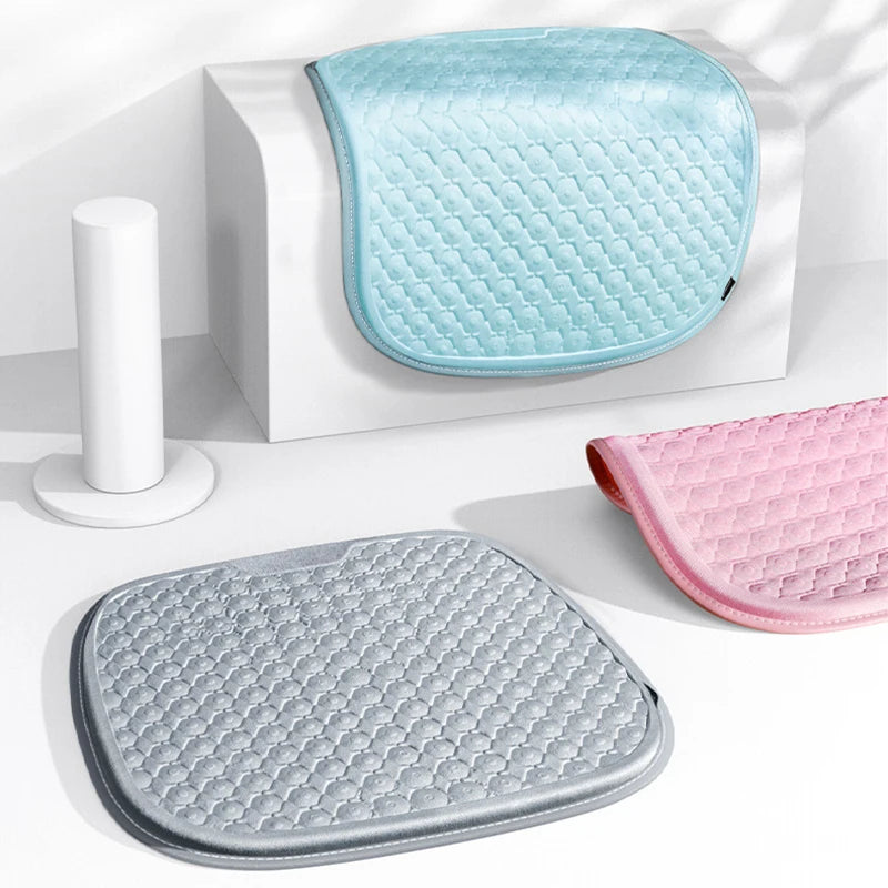 Car Gel Seat Cushion Silicone Mat Cool Gel Cooling Pad Universal Four Season Breathable Ventilate Vehicle Protector Mat Pad