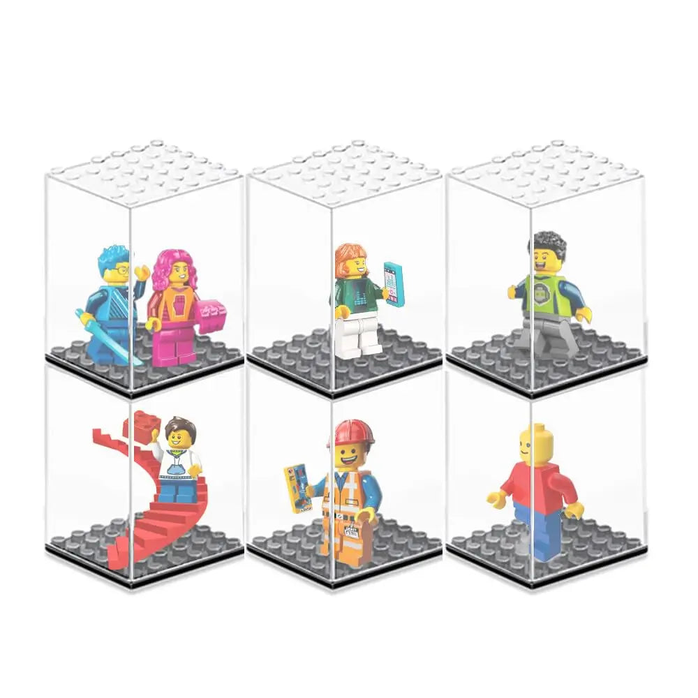 Minifigures Acrylic Display Case Acrylic Building Block Display Box for Building Blocks Dust-proof Storage for Action Figures