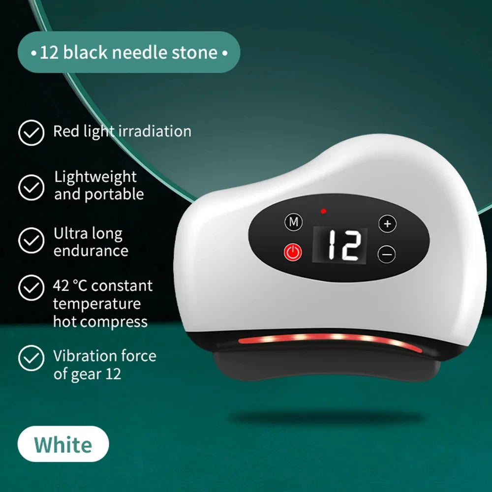 Electric Guasha Scraper Board Microcurrent Face Massager Wrinkle Face Lift Device Gua Sha Plate Facial Lifting Firming Skin Care