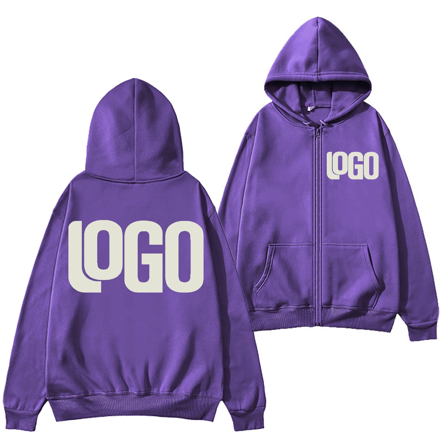 Zipper Hooded Cardigan Sweatshirt Jacket, New Fashion, Anytime, Anywhere Design Brand Logo/Custom Image Replication