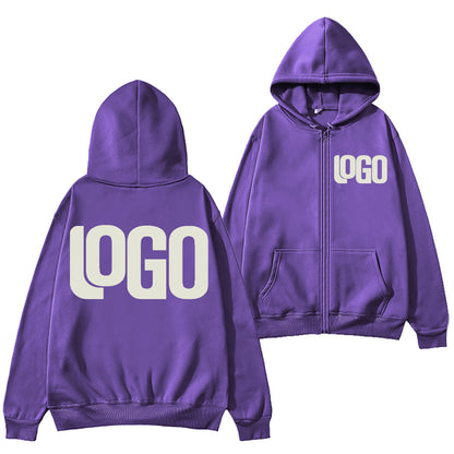 Zipper Hooded Cardigan Sweatshirt Jacket, New Fashion, Anytime, Anywhere Design Brand Logo/Custom Image Replication