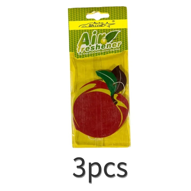 3-80pcs Car Air Freshener Natural scented tea paper Cone Hanging perfume vanilia fragrance Fruit car accessories interior