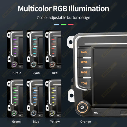 GRANDnavi Android13 Car Radio GPS For VW Volkswagen Skoda Octavia Golf 5 6 Touran Passat B6 Polo Jetta 2Din Multimedia Player