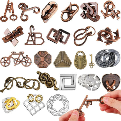 Classic IQ Metal Puzzle Brain Teaser Casse Tete Educational Toys Mind Games For Adults Kids Novelty Gifts Juegos De Inteligencia