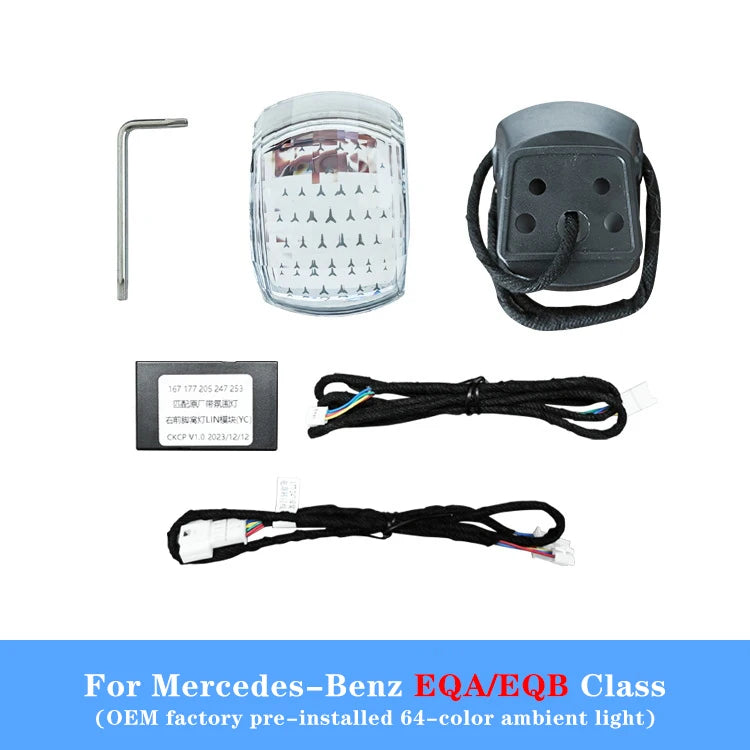 64 Color Light For Mercedes-Benz A B CLA GLA GLB GLE GLS Crystal Handle Gear Shift Knob Automatic Transmission Gear Shifter