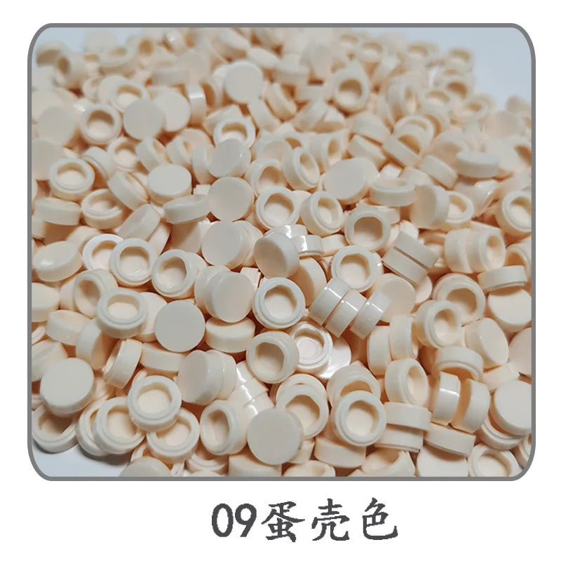 900pcs 52 Colors City Building Blocks Flat Tile 1x1 Round Bricks DIY Enlighten Blocks Parts 98138 Blocks for Children Boys Girls