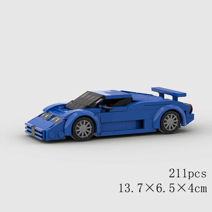 Classical Car Speed MOC SUV Racing Police Model Building Bricks Roadster Vehicle City Super Race Blocks Technical Christmas gift