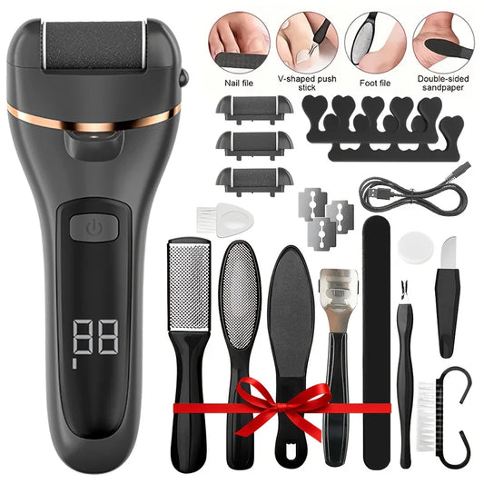 USB-Powered Electric Foot Grinder Kit Portable Rechargeable Pedicure Tools Home Foot Care Device