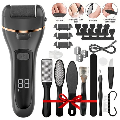 USB-Powered Electric Foot Grinder Kit Portable Rechargeable Pedicure Tools Home Foot Care Device