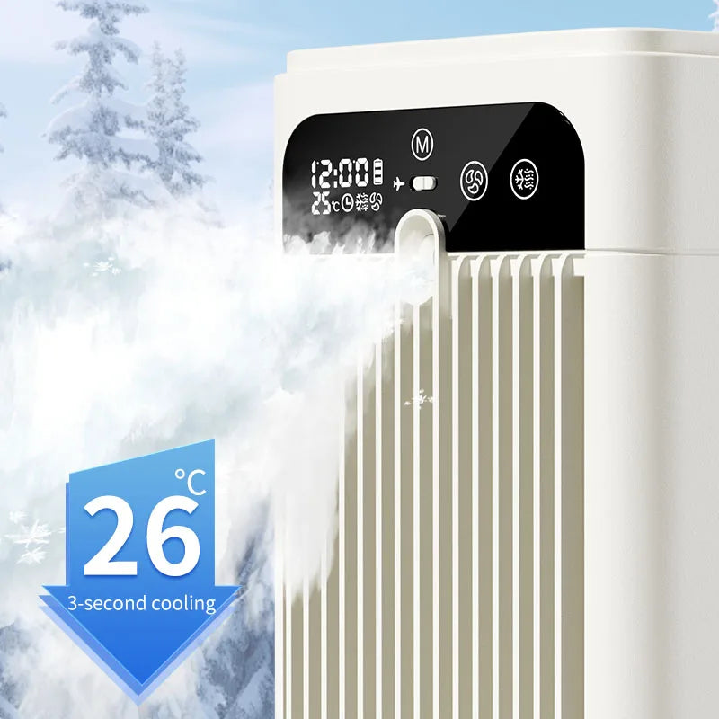 TYPE-C Desktop Fan Water tank Mini Air Cooler Portable Personal Cooling Device 3000mAh Battery Operation Fan Scheduled timer