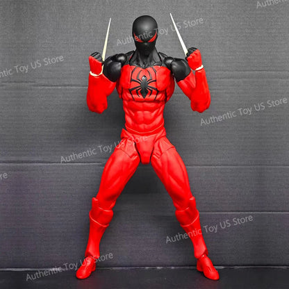100% Original Mess Toys Spider Man Symbiote Spiderman Messtoys Black Suit Neighbor Scarlet Spider Anime Action Figure Gifts Toys