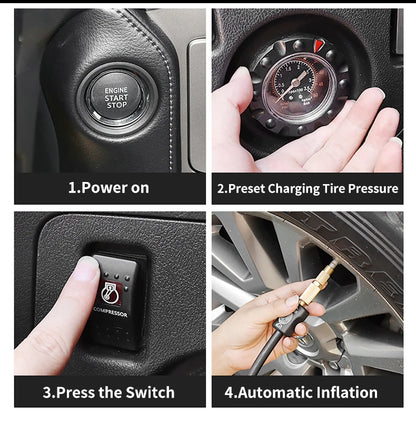 2008-2021 For Toyota Land Cruiser 200 Prado 150 Modified Lc150 Tire Pressure Insufficient High-Power Air Pump LC200 Accessories
