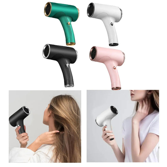 Rechargeable Cordless Hair Dryer Two Speeds Portable Powerful Blow Dryer for Home Dormitory Travel Use