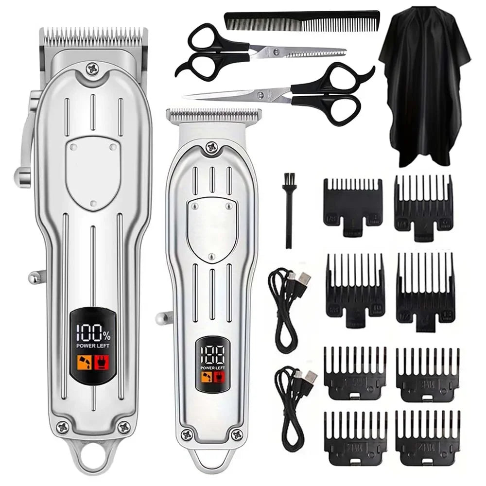 Electric Hair Clipper Display Digital Multifunctional Home Hair Trimmer Professional Grade Haircut Grooming Kit for Men