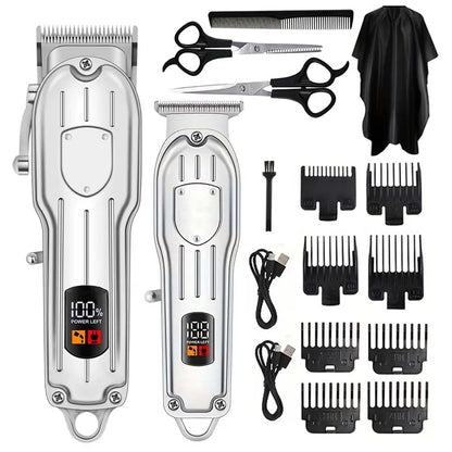Electric Hair Clipper Display Digital Multifunctional Home Hair Trimmer Professional Grade Haircut Grooming Kit for Men