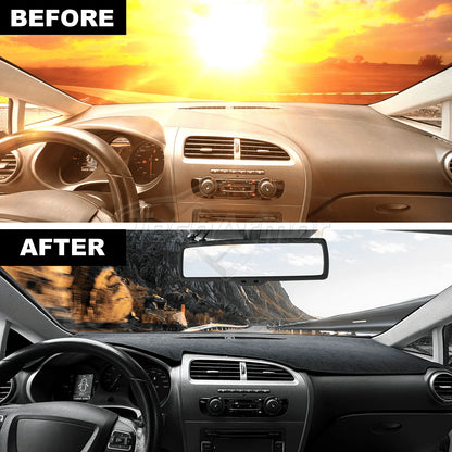 Flannel Car Dashboard Cover Pad For Seat Leon 2005-2012 Sunshade Protector Anti-UV Dash Mats Non-slip Auto Interior Accessories