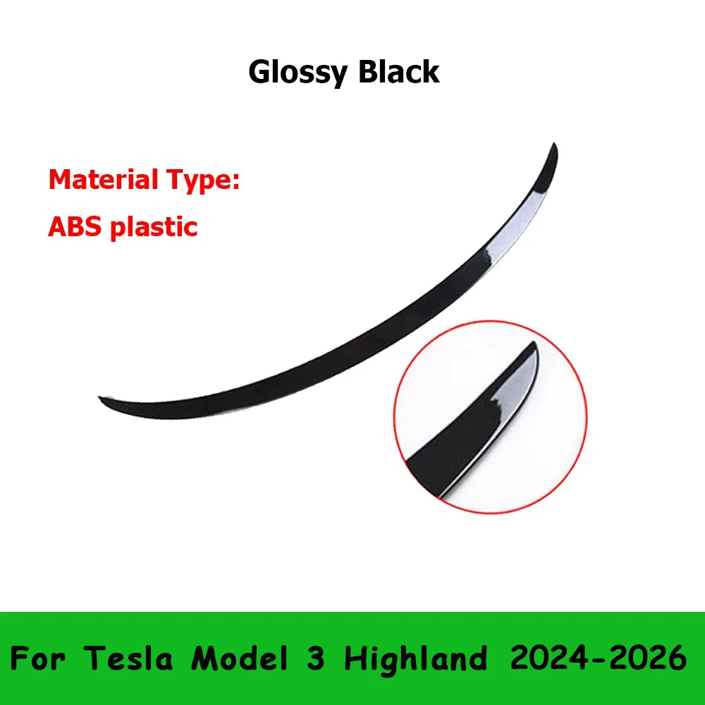 Car ABS Spoiler Carbon Fiber For Tesla Model 3 Highland 2025-2026 Original High-performance Exterior Model3 Model Y Accessories