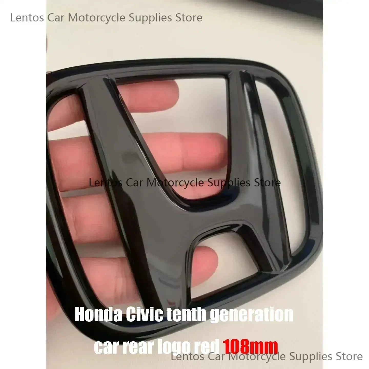 Black Red Front Rear Cover Steering Wheel Emblem Modification Sticker for Honda 10th Accord Civic Exterior Tuning Parts