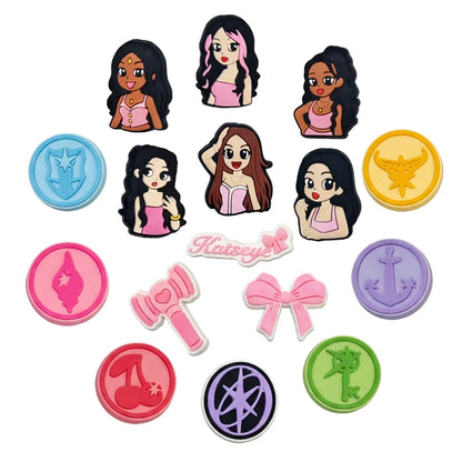 16/50/100pcs Music Shoe Charms KATSEYE for Shoe Accessories Dreations for Sandals Sneaker Classic Clog Kids X-mas Gifts