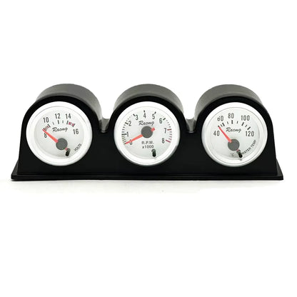 7 Colors Adjustable 52mm Gauge 3 in 1 Gauge Kit Voltmeter Water Temp Gauge Tachometer High Quality Gauges for Cars Trucks
