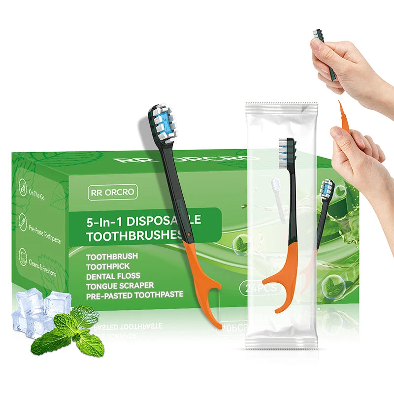 Exploded Bead Toothbrush Disposable Adult Cleaning Tooth brush Portable Travel Brush Head With Dental Floss