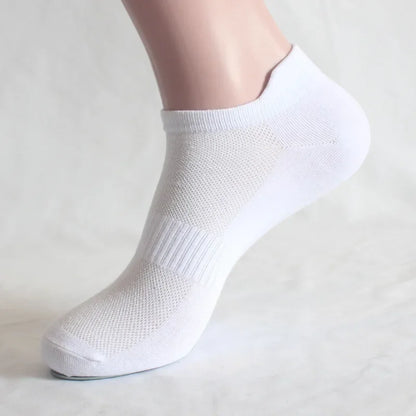 1/6/12 Pairs Unisex Ankle & Boat Socks For Men Women Couples Cotton Breathable Mesh Athletic Sports Running Solid Plus Size
