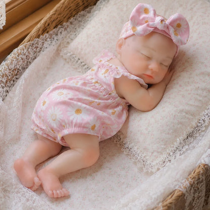1PCS/2 Styles 13 Inch Cute bebê reborn de silicone sólido Dolls With Open Mouth & Painted Skin Soft & Washable Newborn Doll
