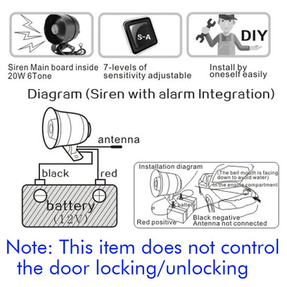 Universal  Car Alarm Devices One Way Car Alarm Device Vibration Alarm System For Car Motorcycle Truck Bus