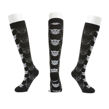 S-XXL Compression Socks Compression Socks for Varicose Vein Calf Riding Socks Stretch Open Toe Knee Socks