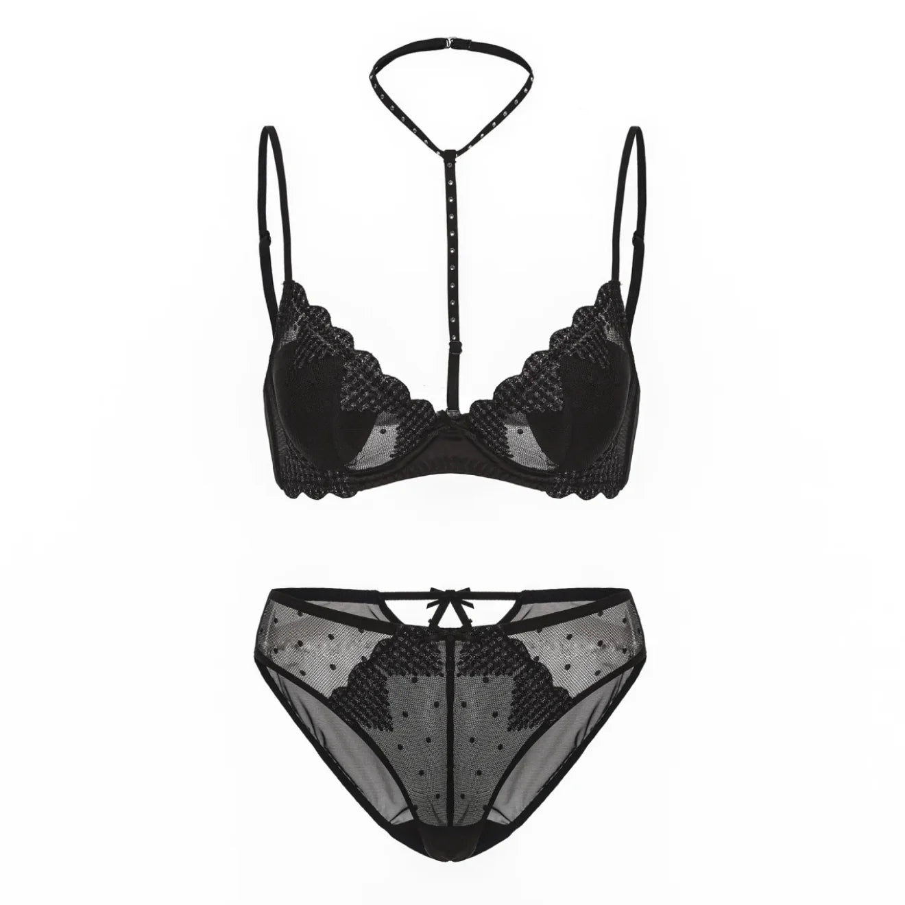 French-style Heart Embroidery Lingerie Set for Petite Women Soft Steel Cups Romantic Bra Set Hot Sale Comfortable  S-XL Hot Sale