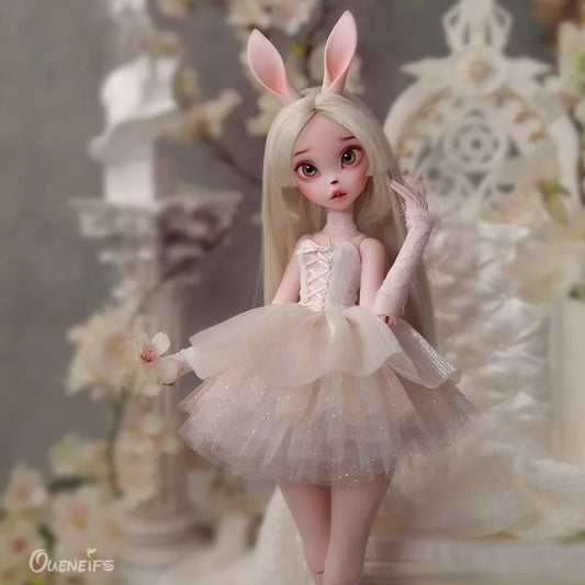1/4 BJD Doll Kacey Upright And Floppy Ears  Cute Bunny Toys Pure Handicraft Art Ball Jointed Doll