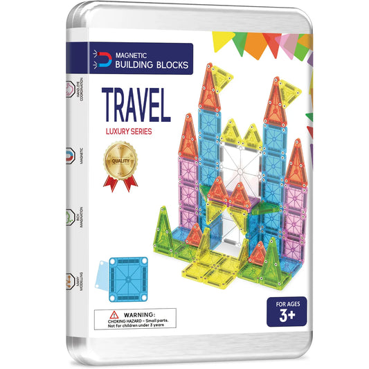 Mini Magnetic Building Blocks, Magnetic Tiles for Children, Travel-Friendly, Easy to Carry, Various Sizes, Combination Building Toys, Birthday and Holiday Gifts