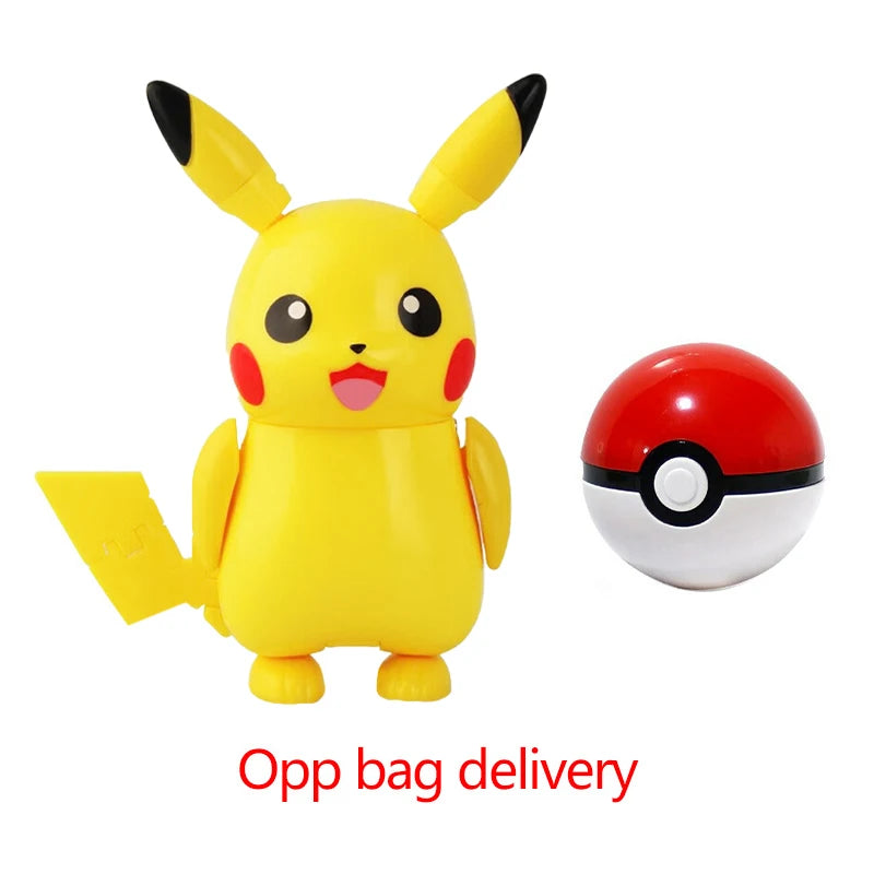Hot Pokemon Figure Greninja Lucario Pokeball Gyarados Pikachu Dragonite Gengar Mew Venusaur Elf Poke Ball Toy Kids Birthday Gift