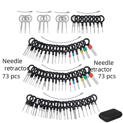 Car Terminal Removal Tool Kit - Wiring Harness Connector Pin Extractor Set with Storage Case for Automotive Electrical Repair