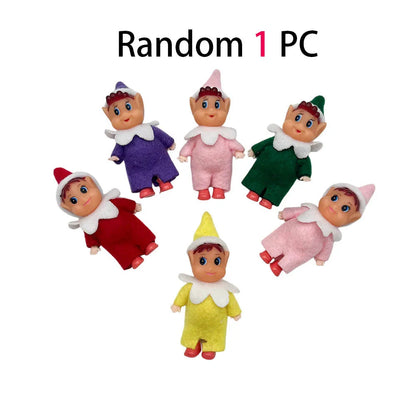 Vinyl Christmas Elf Doll Toy Ornament Christmas Tree Bookshelf Elf Decoration Christmas Gift Toy
