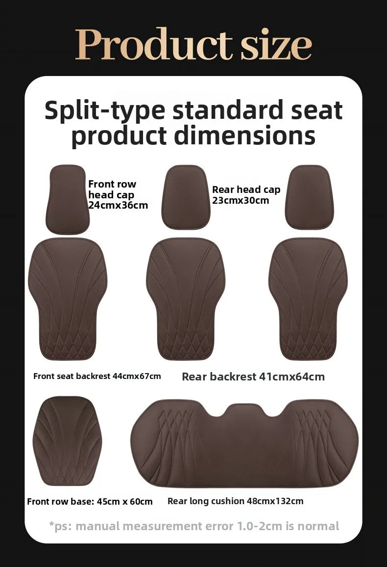 Sporty Universal Car Seat Cover Four Season Auto Perforated Leather Breathable Anti-Slip Covers Cushion SUV Car Seat Protection