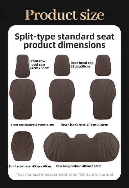 Sporty Universal Car Seat Cover Four Season Auto Perforated Leather Breathable Anti-Slip Covers Cushion SUV Car Seat Protection