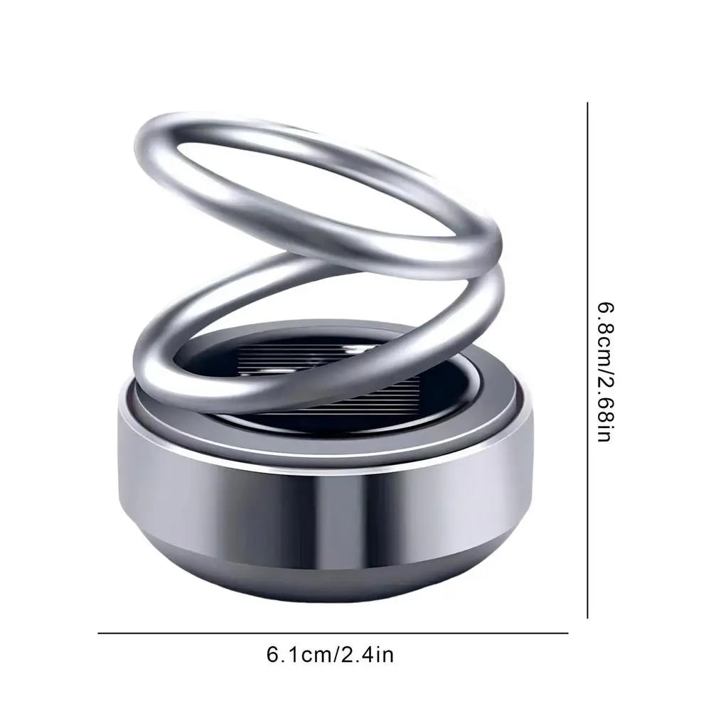 Solar Car Air Fresheners Double Ring Rotating Car Perfume Ornaments Aromatherapy Auto Diffuser Cars Interior Decoration Diffuser